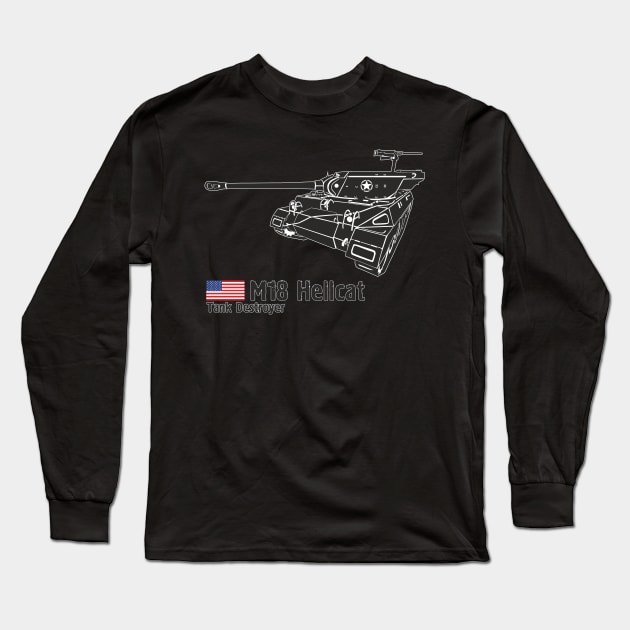 M18 Hellcat Long Sleeve T-Shirt by FAawRay